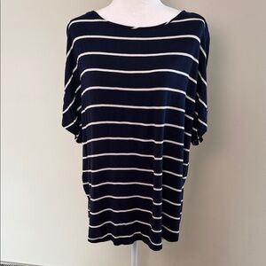 Colette Women's XL Navy White Stripe Shirt